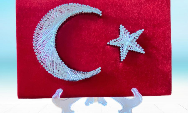 Filografik Led ışıklı  Ay-Yıldız 